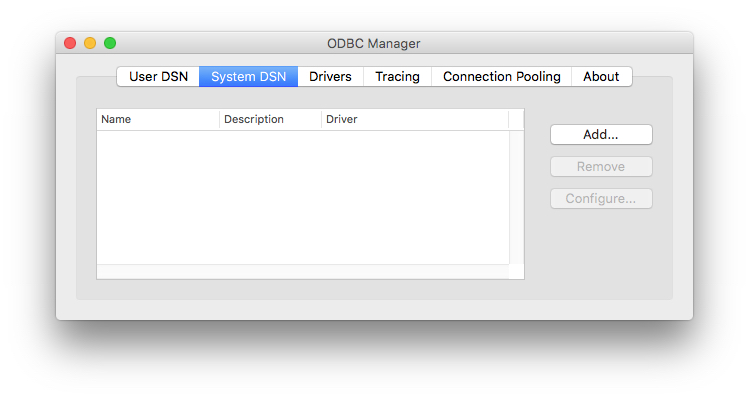 odbc driver for mac os x